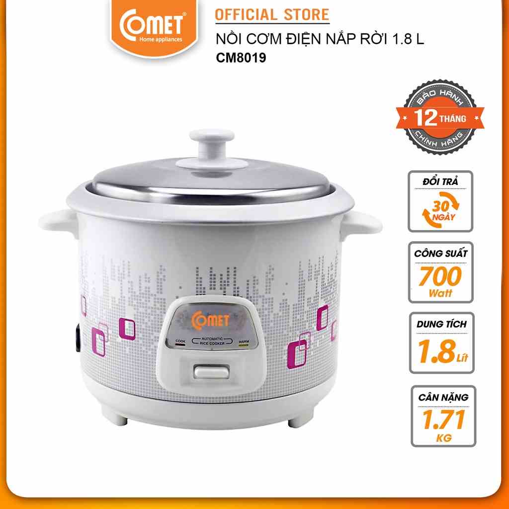 Nồi cơm điện 1.8L COMET CM8019