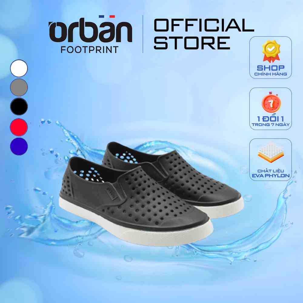 [Mã BMLTA35 giảm đến 35K đơn 99K] Giày Slipon Urban Footpritn EVA Fylon (D2201 AD6) Đen Trắng