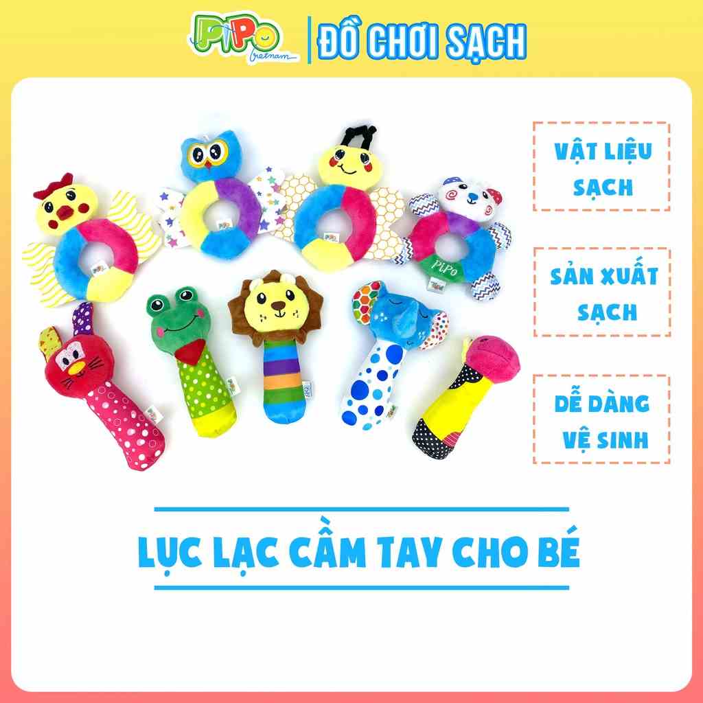 [Mã BMLTA35 giảm đến 35K đơn 99K] Lục lạc vải PiPoVietnam - Lục lạc cầm tay cho trẻ sơ sinh