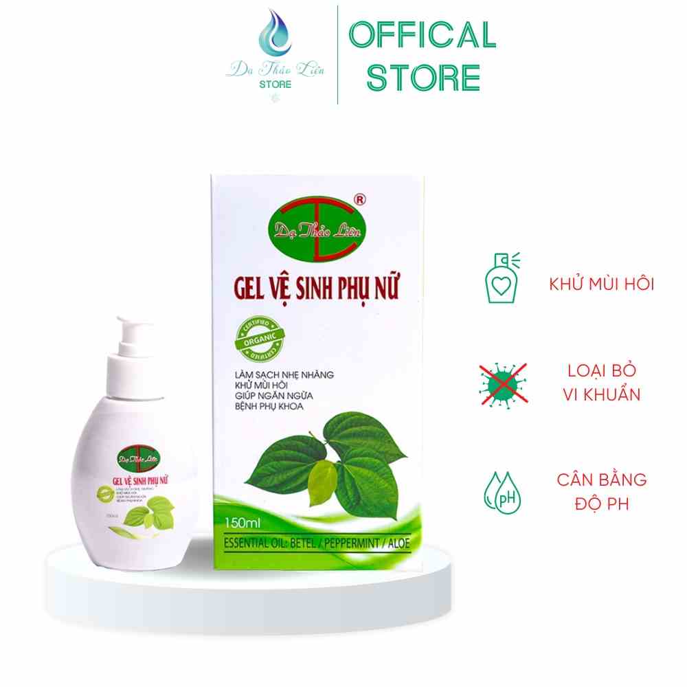 Gel Vệ Sinh Phụ Nữ Dạ Thảo Liên 150ml thành phần tự nhiên giúp khử mùi hôi, kháng nấm phổ rộng