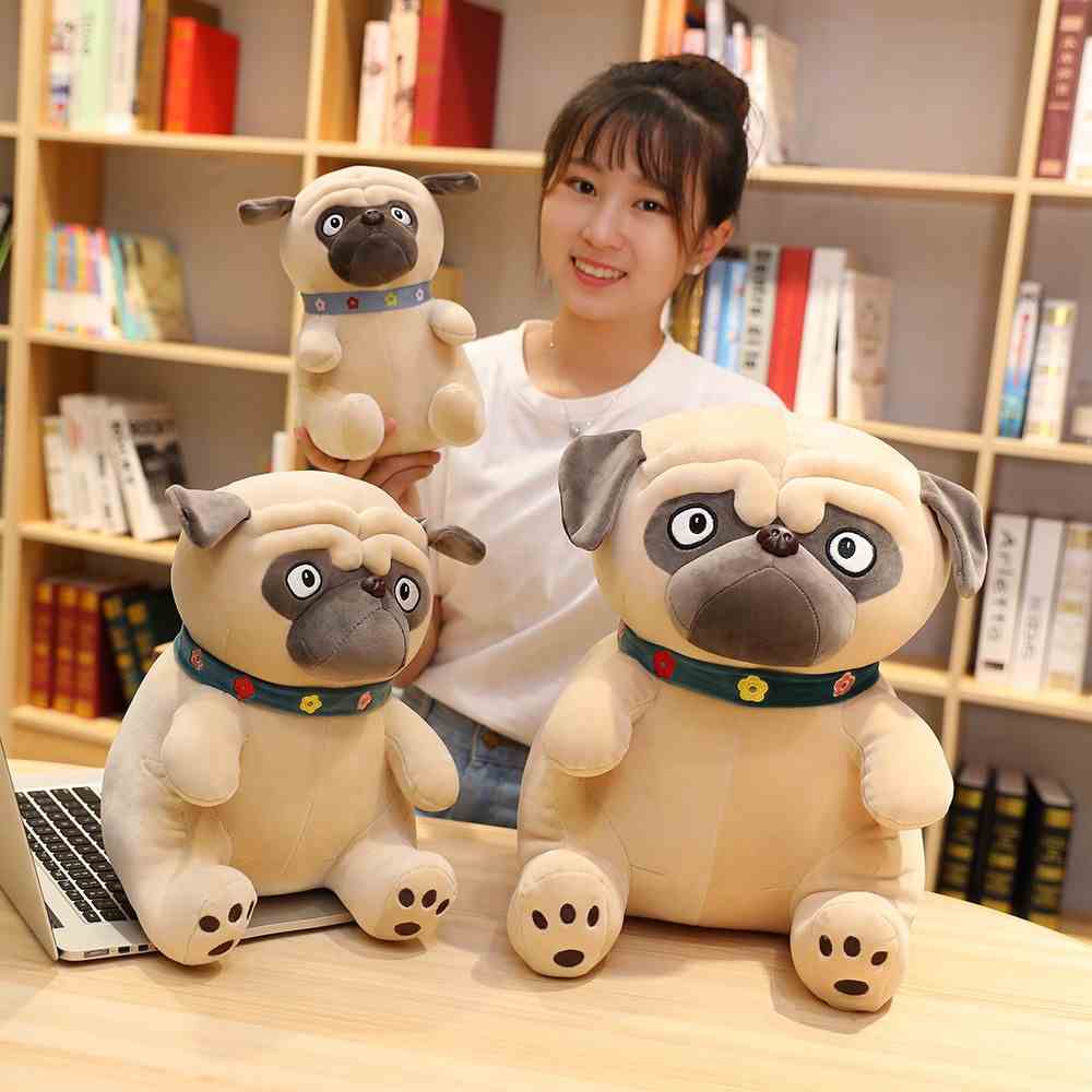 Gấu Bông Chó Mặt Xệ Chó Pug Dáng Ngồi Dễ Thương Size 30cm 40cm 50cm - Babi mama - G74