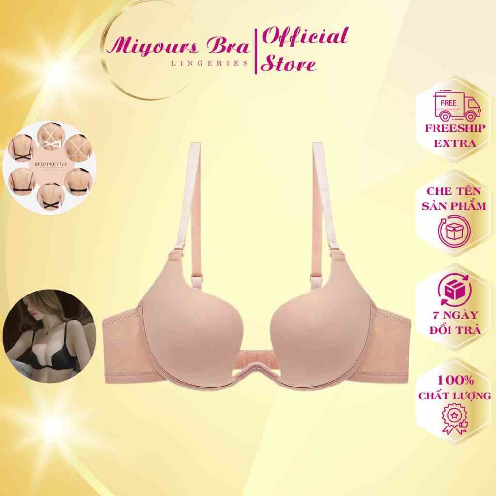 Áo lót nữ Miyours Fashion & More AL403 có gọng đệm dày nâng, xẻ ngực sâu, dây lưng tạo kiểu hở lưng sexy