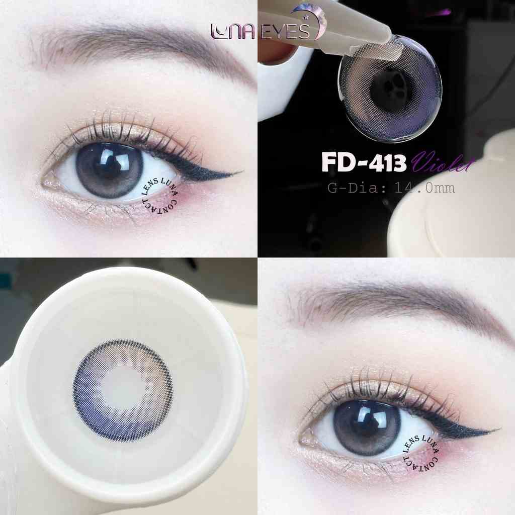 Kính áp tròng LUNA EYES FD-413 VIOLET - Lens size nhỏ