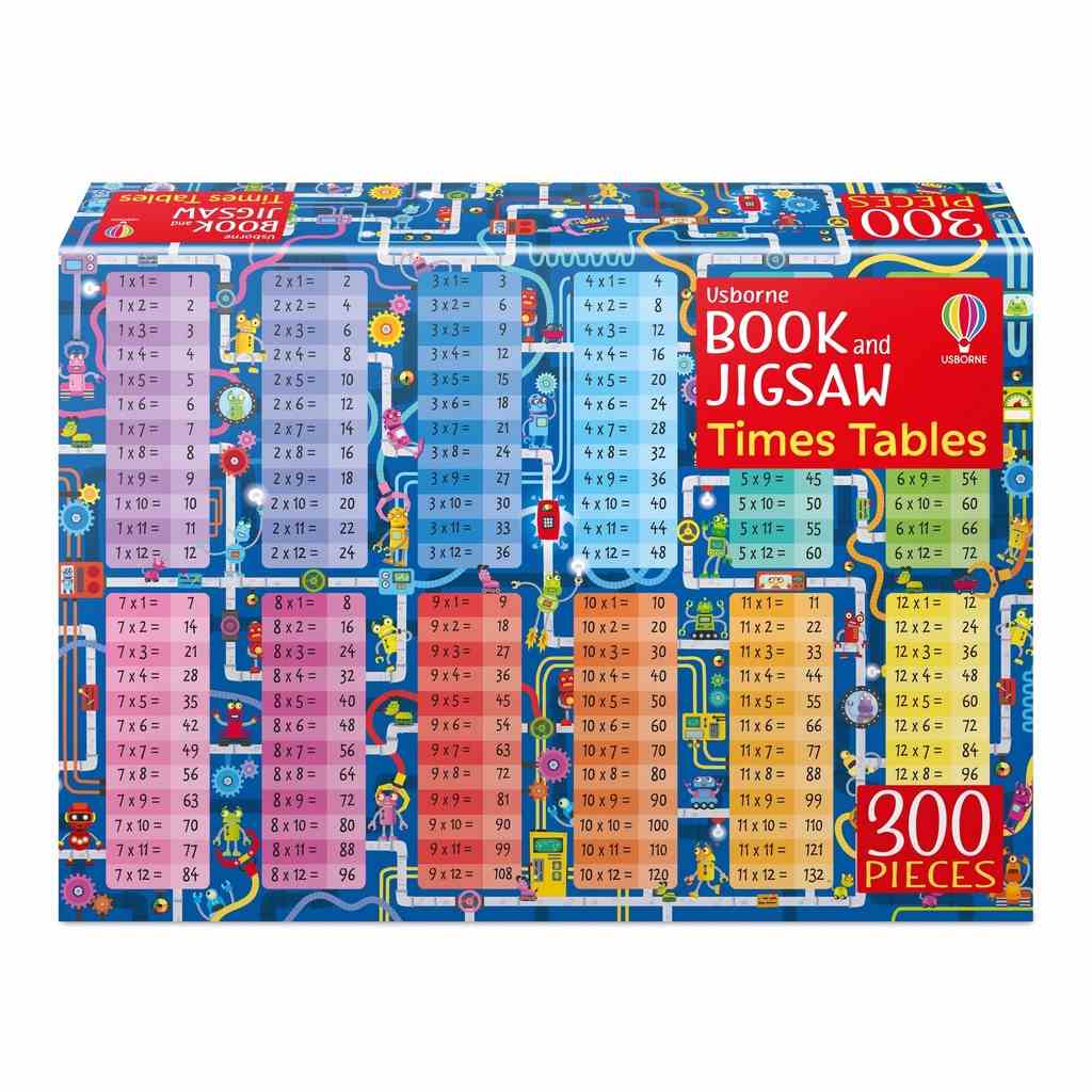 [Mã BMLTB200 giảm đến 100K đơn 499K] Sách - Bộ xếp hình Usborne Book and Jigsaw Times Tables