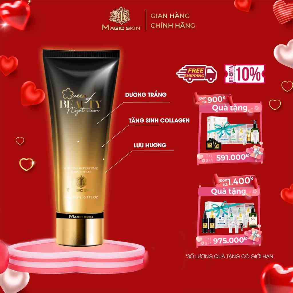 Sữa dưỡng thể cấp ẩm hương nước hoa ban đêm Magic Skin Queen Of Beauty 200ML