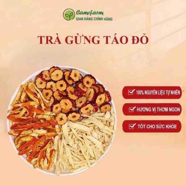 [Mã BMLTB35 giảm đến 35K đơn 99K] Trà Gừng Táo Đỏ Trần Bì Camifarm làm ấm cơ thể, tốt cho sức khoẻ