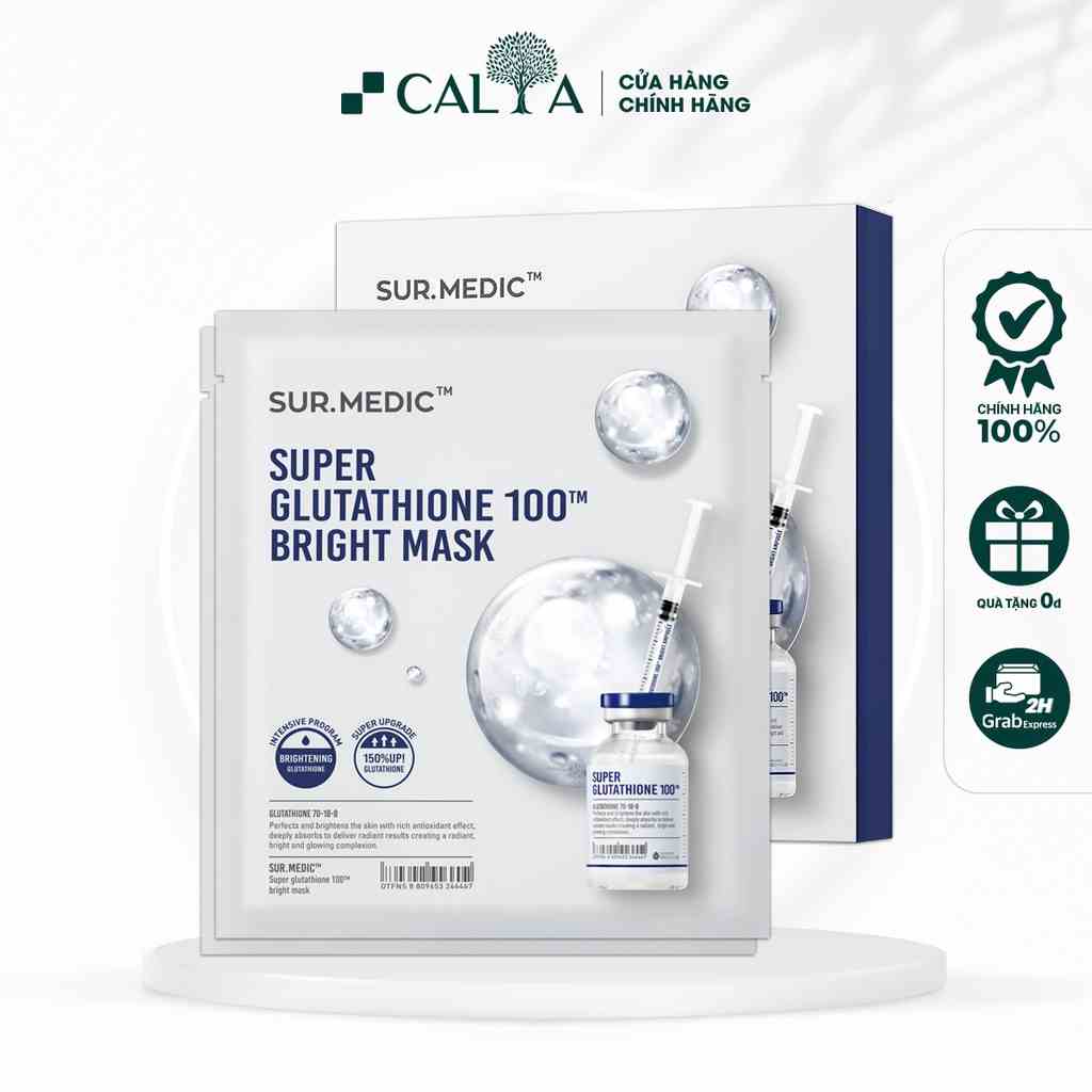 Mặt Nạ SURMEDIC Dưỡng Trắng Da Chuyên Sâu, Cho Làn Da Đều Màu, Mềm Mịn - Sur.Medic Bright Glutathione Mask 30g