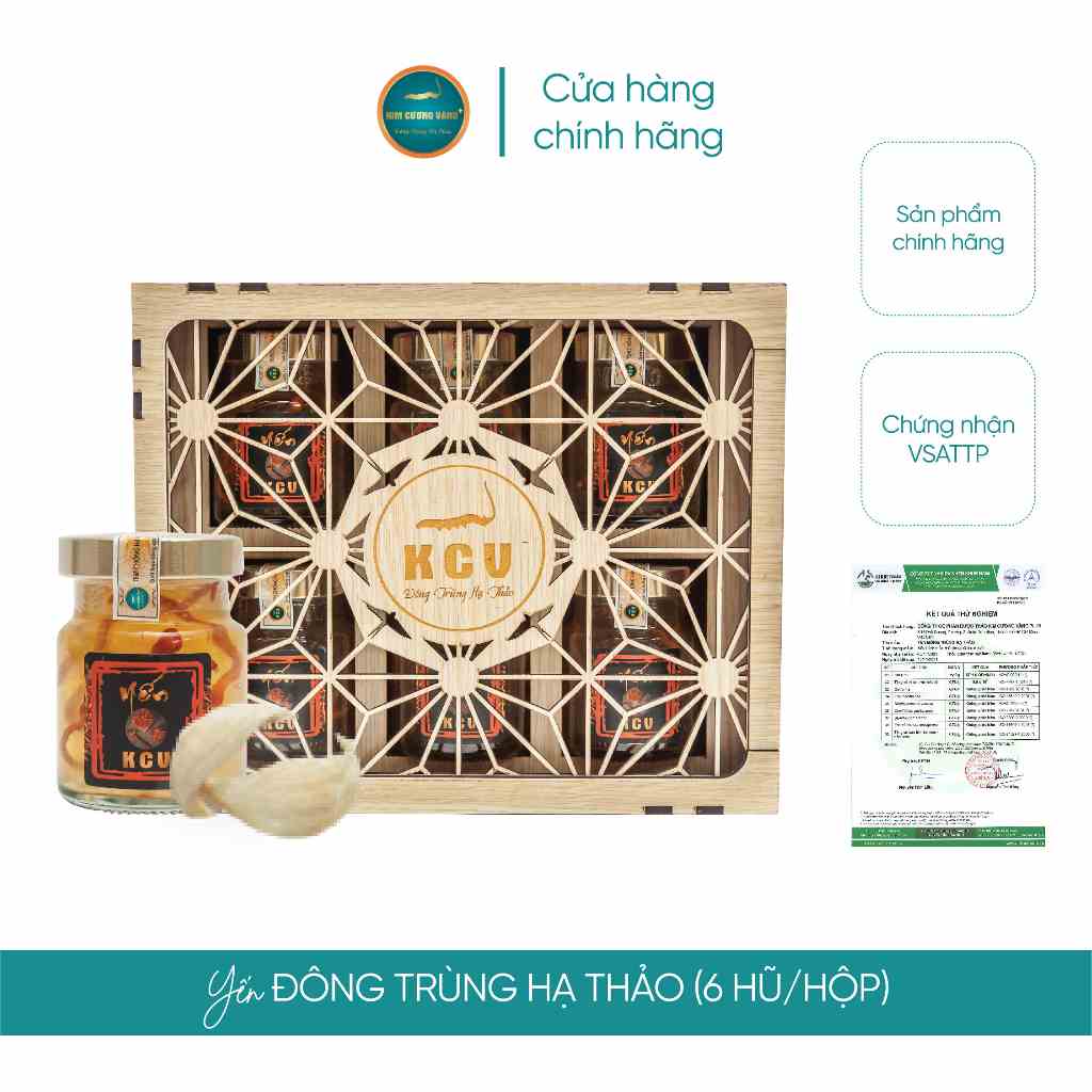 Yến Đông Trùng Hạ Thảo Kim Cương Vàng (6 Hũ)