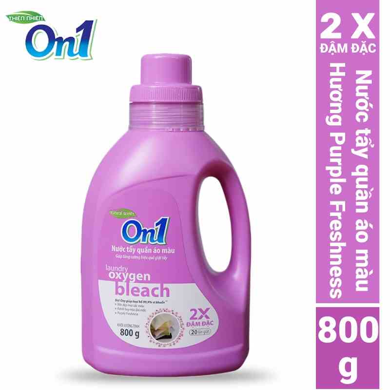 [Mã BMLTA35 giảm đến 35K đơn 99K] Nước tẩy quần áo màu ON1 hương Purple Freshness 800g N7501