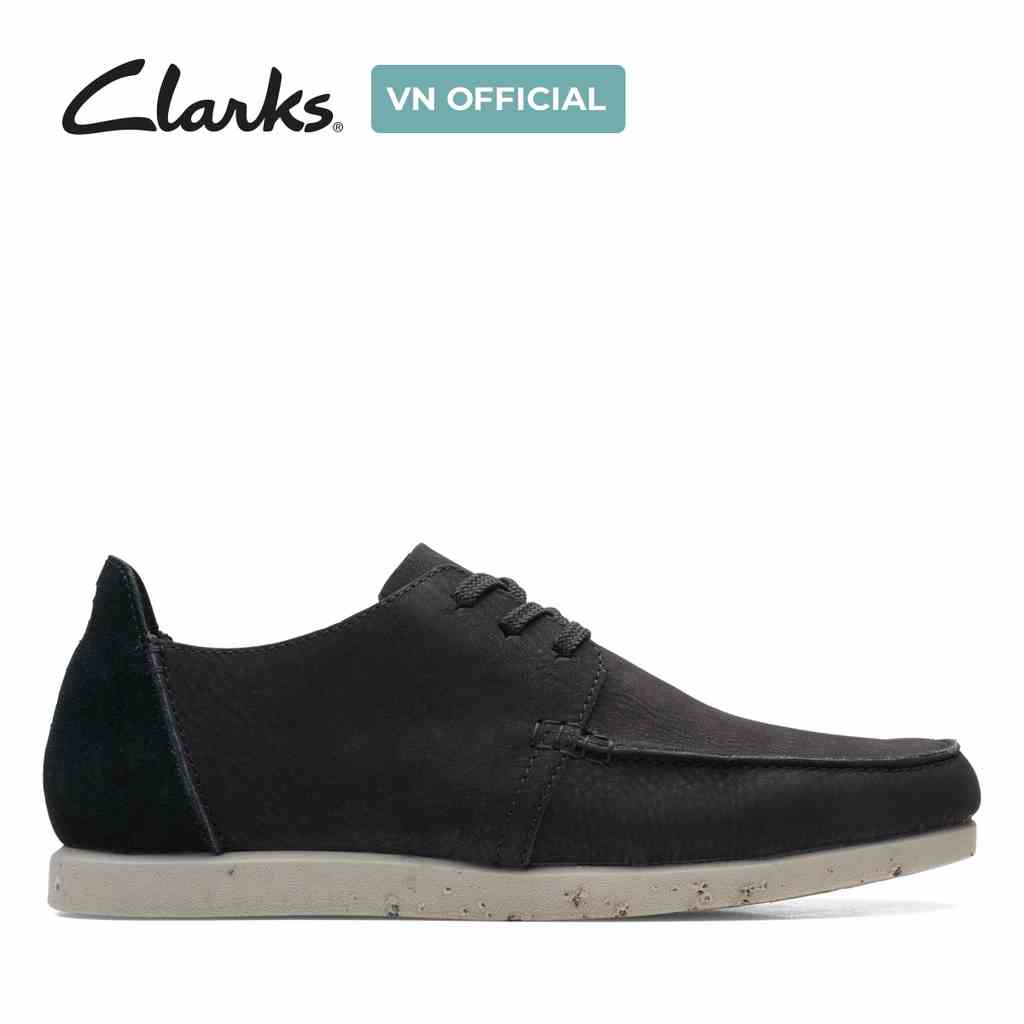 [Mã BMLTA35 giảm đến 35K đơn 99K] Giày Thể Thao Da Nubuck Nam CLẢKS ShacreLite Low màu Black Nubuck