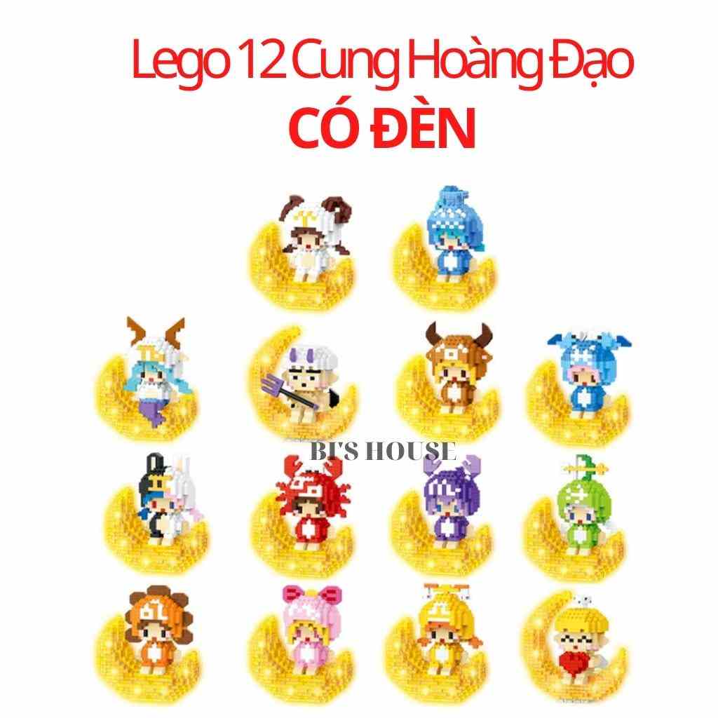 Mô Hình Lắp Ráp 12 Cung Hoàng Đạo 12 Chòm Sao Đồ Chơi Lắp Ghép Xếp Hình Chibi 3D Trí Tuệ Xả Stress Giải Trí