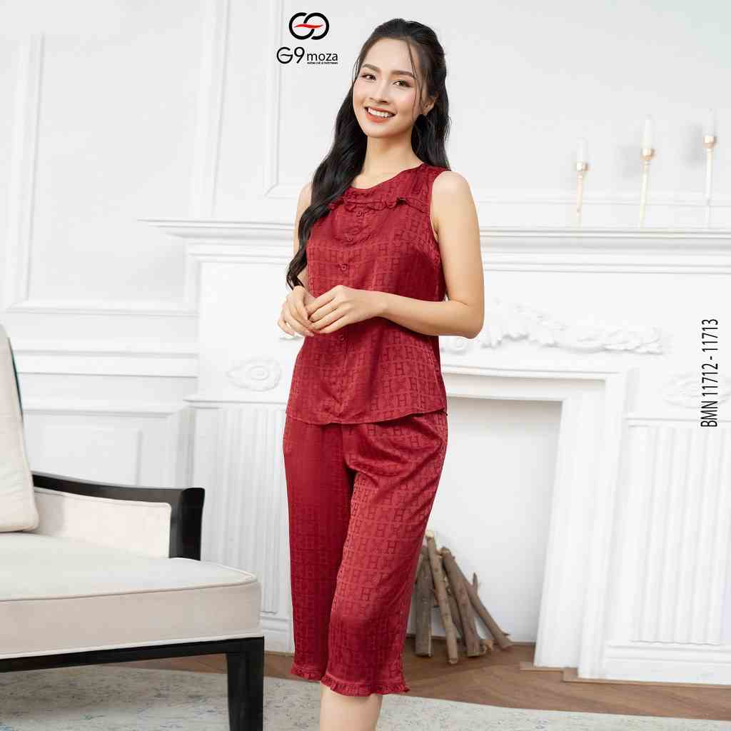 Bộ pijama lụa G9moza 11712-11713 chất mềm mịn mát