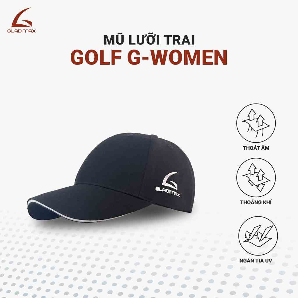 Mũ lưỡi trai thể thao Gladimax Golf G-Women thoát ẩm, thoáng khí, ngăn tia UV hiệu quả