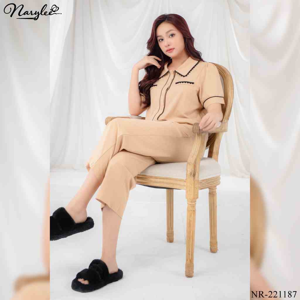 BỘ PYJAMA MẶC NHÀ COTTON NARYLEE ÁO TAY CỘC QUẦN LỬNG NR-1187