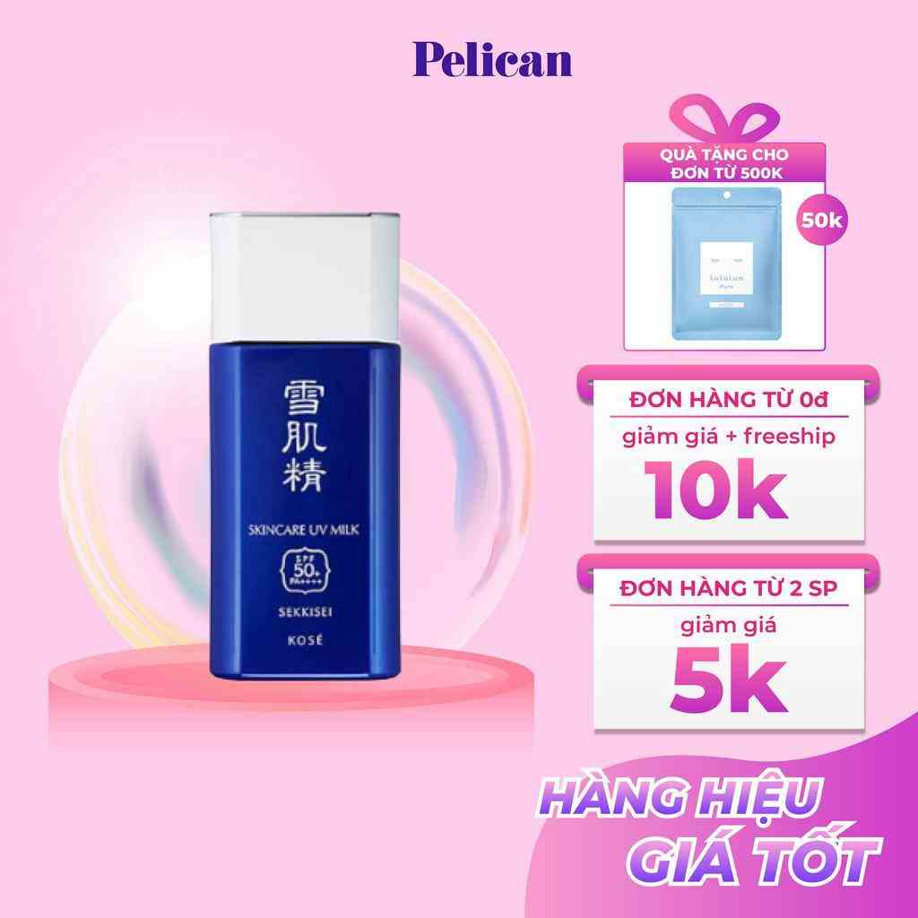 [Mã BMLTB35 giảm đến 35K đơn 99K] Kem Chống Nắng Dạng Sữa Kose Sekkisei Skincare UV Milk SPF50+ PA++++ 60g 6014