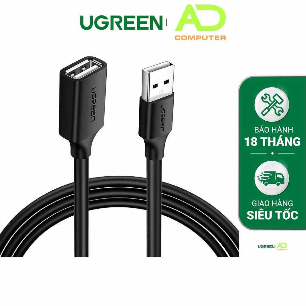 Dây USB 2.0 nối dài UGREEN dùng cho PC, Laptop,book - UGREEN US103 - Hàng phân phối chính hãng - Bảo hành 18 tháng