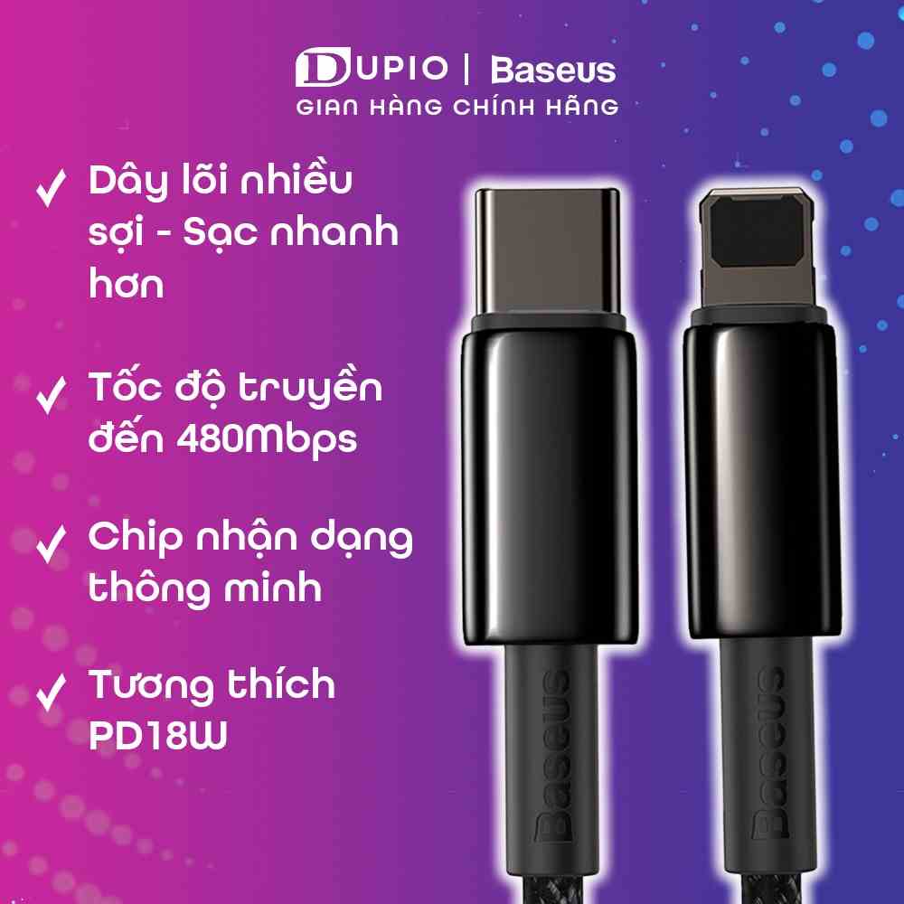 [Mã BMLTA35 giảm đến 35K đơn 99K] Dây cáp sạc nhanh DUPIO Baseus DS02 20w chân sạc chống oxy hóa