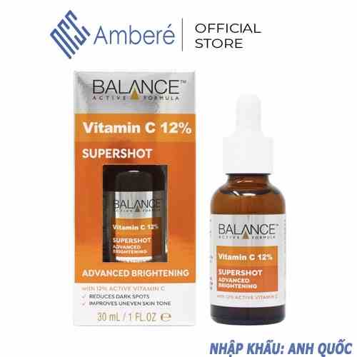 Tinh chất sáng da - mờ thâm Balance Active Formula 12% Vitamin C Supershot 30ML