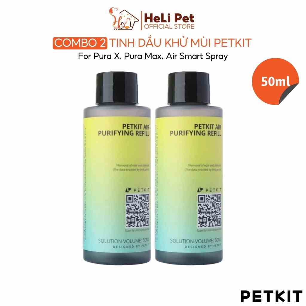 COMBO 2 Chai Tinh Dầu Dùng Cho Máy Vệ Sinh Tự Động Cho Mèo PETKIT Pura Max - HeLiPet