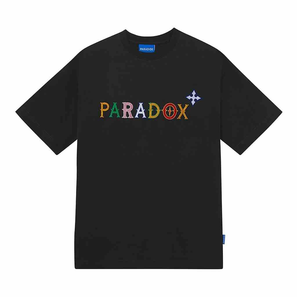 [Mã MABRS946 giảm 10% đơn 99k] Áo thun form rộng Paradox tay lỡ - Unisex - In hình - FRISKY EMBROIDERY TEE - Đen, Trắng