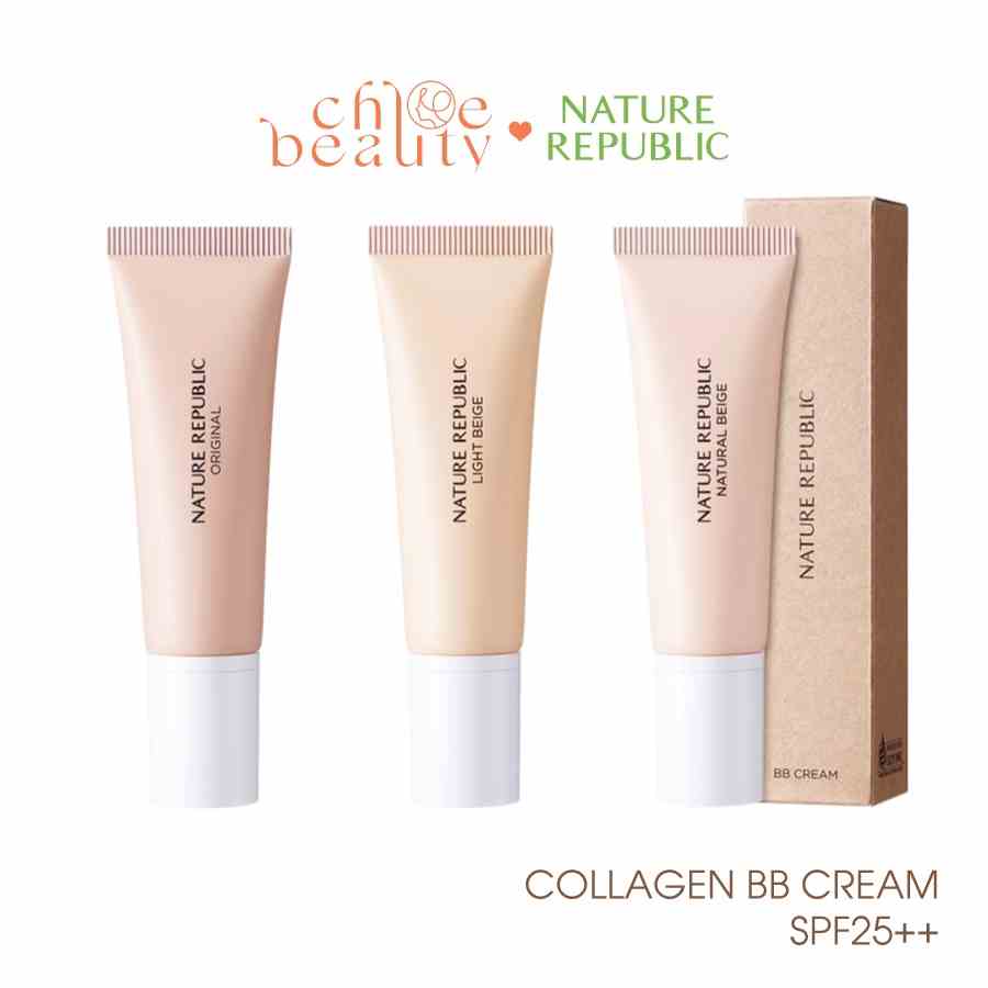 [Mã BMLTA35 giảm đến 35K đơn 99K] Kem BB trang điểm NATURE REPUBLIC Nature Origin Collagen BB Cream SPF25++ 45g