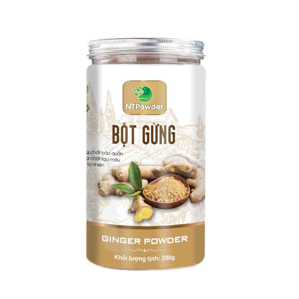 [Mã BMLTB35 giảm đến 35K đơn 99K] Bột Gừng sấy lạnh nguyên chất NTPowder 200g / 100g - Nhất Tín Food