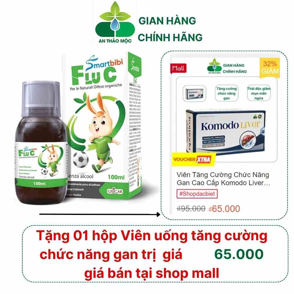 Siro Tăng Đề Kháng Đường Hô Hấp Trên Smartbibi Flu C Giảm Cơn Ho Do Cảm Cúm Giảm Đau Họng Hắt Hơi Cho Trẻ