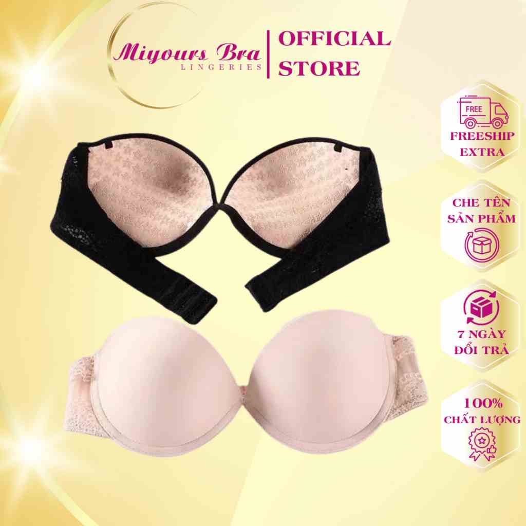 Áo lót cúp ngực nữ su trơn MiYours Fashion & More AC505 có gọng không dây chống tụt đệm dày nâng ngực, chống xệ