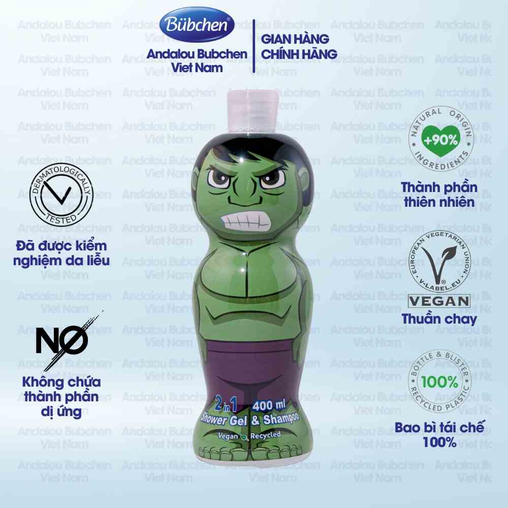 Sữa Tắm Gội Air Val Hulk Dành Cho Bé Trai 400ml