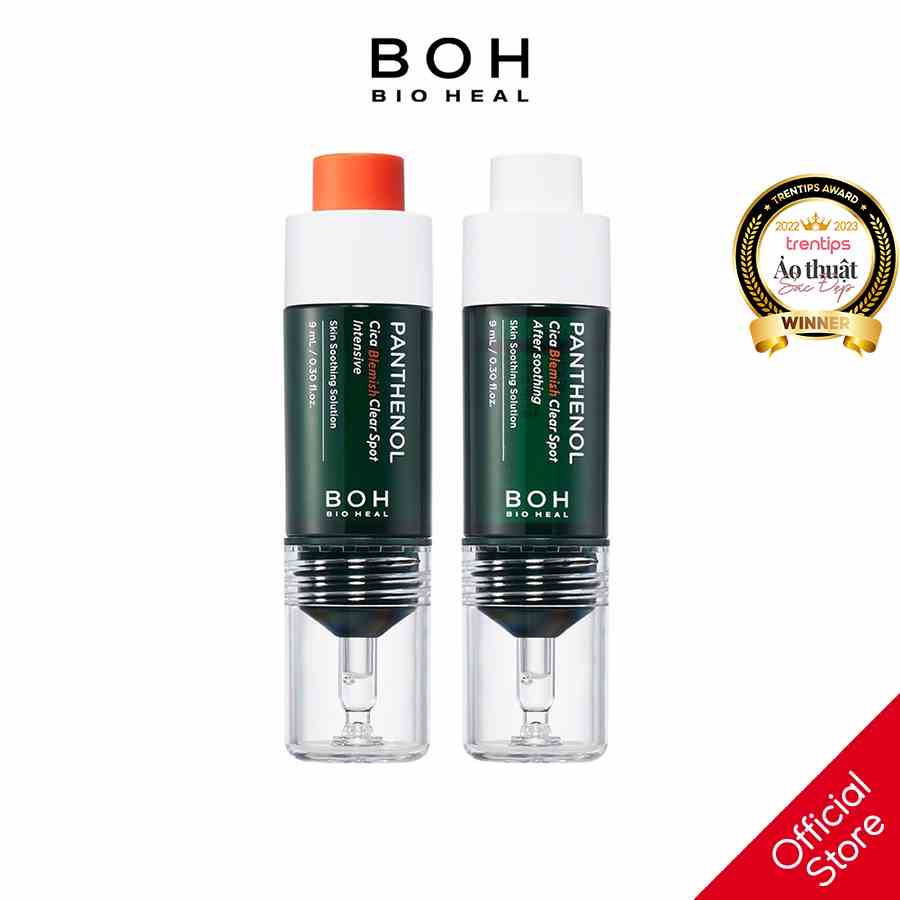 Bộ Sản Phẩm Chăm Sóc Da Mụn BIOHEAL BOH Panthenol Cica Blemish Clear Spot 9ml* 2 (NEW)