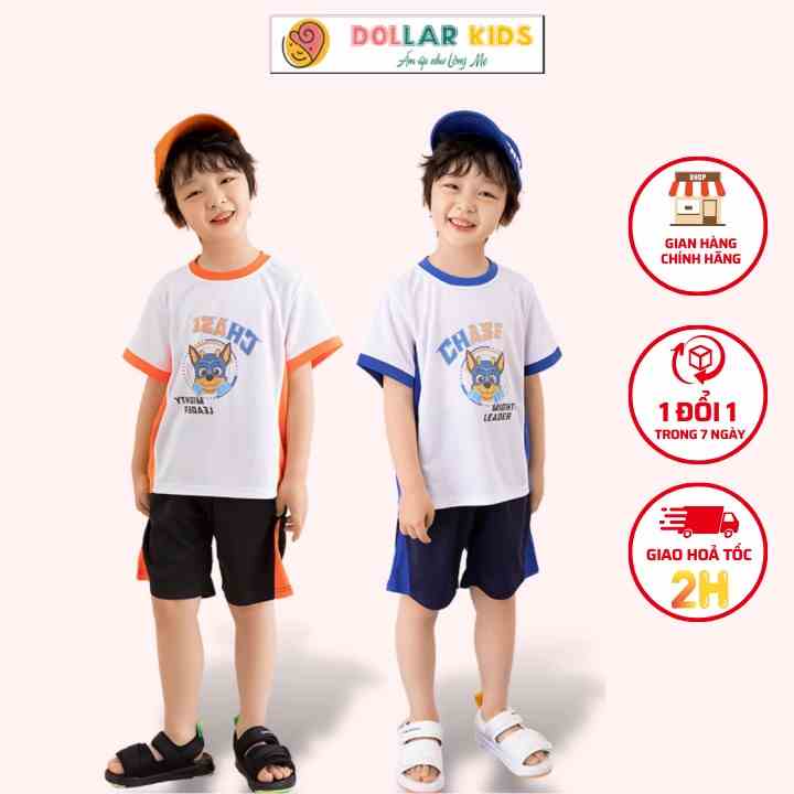 Đồ Bộ Cho Bé Trai Hãng Dollarkids Vải 100%Cotton Co Giãn Thoáng Mát, Thấm Hút Mồ Hôi