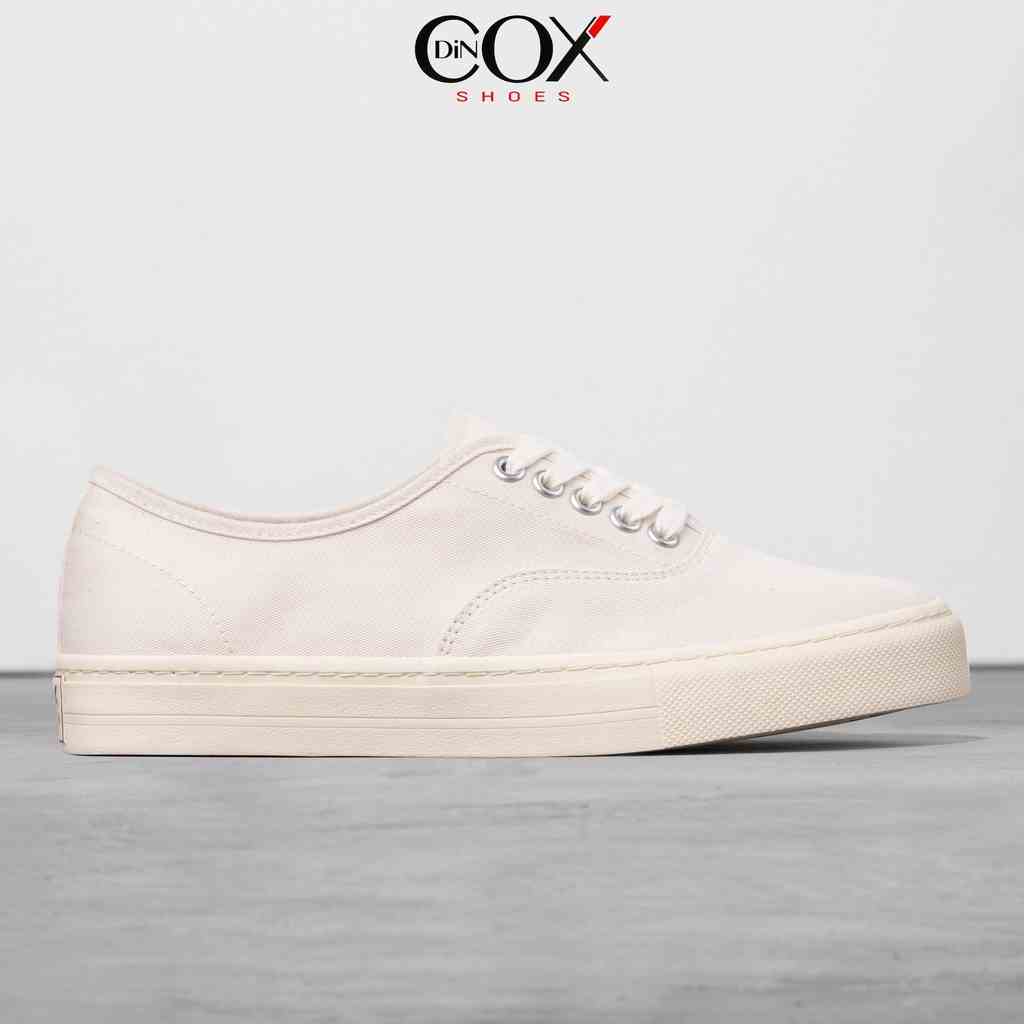 Giày Sneaker Nam Vải Canvas DINCOX E06 Off White Đơn Giản Tinh Tế Sang Trọng