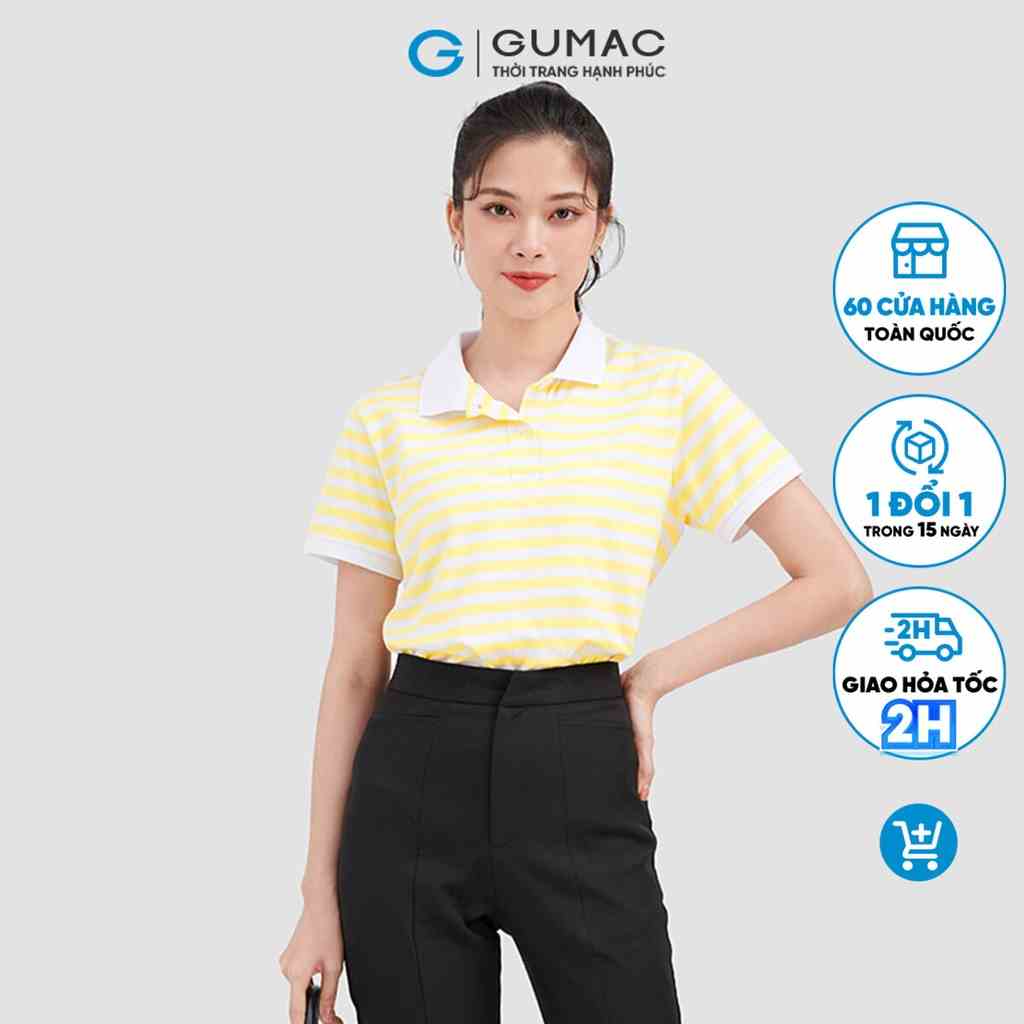 Áo polo sọc ngang thời trang GUMAC ATC09048