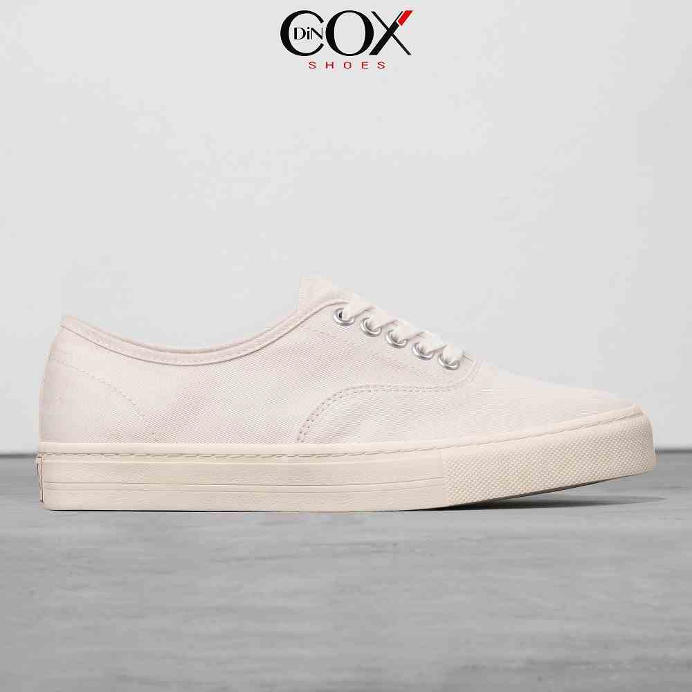 [Mã BMLTA35 giảm đến 35K đơn 99K] Giày Sneaker Nam Vải Canvas DINCOX E06 Off White Đơn Giản Tinh Tế