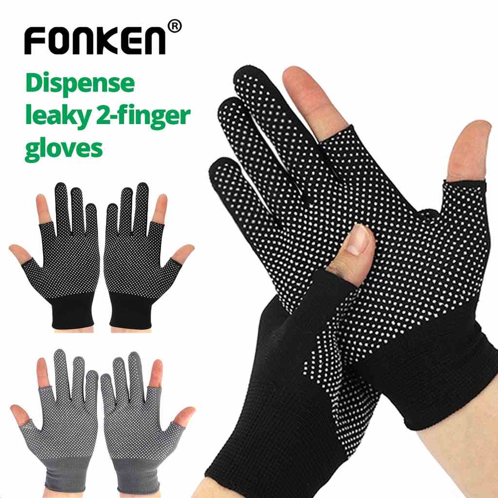 Găng tay hở ngón trỏ FONKEN nylon chống trượt có thể chạm màn hình cảm ứng