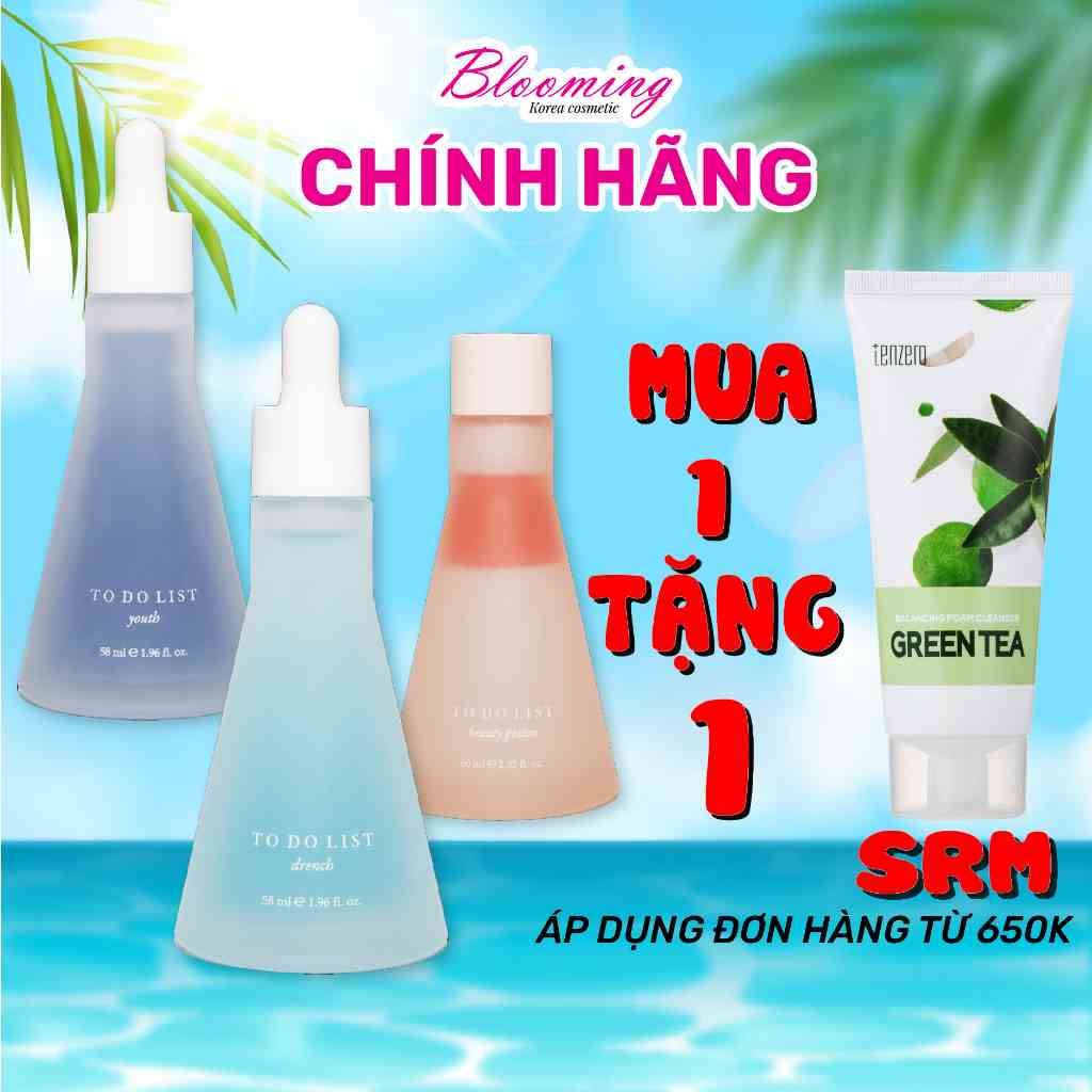 [Mã BMLTB35 giảm đến 35K đơn 99K] Bộ 3 tinh chất hỗ trợ giảm mụn, dưỡng da phục hồi, dưỡng ẩm To Do List