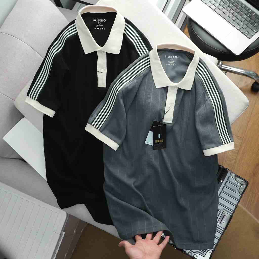 Áo thun Polo nam LUCUS v1 vải cotton dệt kim cao cấp, năng động, thanh lịch - HUSSIO