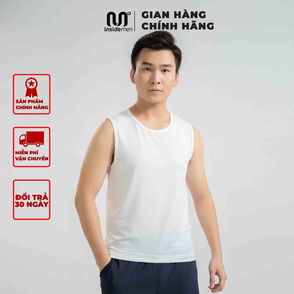 Áo Sát Nách Nam Cotton INSIDEMEN Kiểu Dáng Thể Thao Siêu Mát Thấm Hút Mồ Hôi Co Giãn Tốt ITTR02