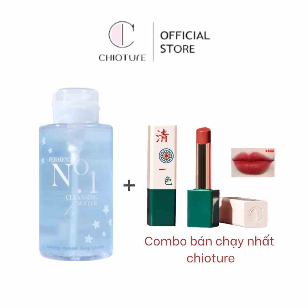 Combo nước tẩy trang 500ml + Son thỏi lì Hazy Mirror Matte Lip 3.5g màu 888 bản giới hạn Chioture