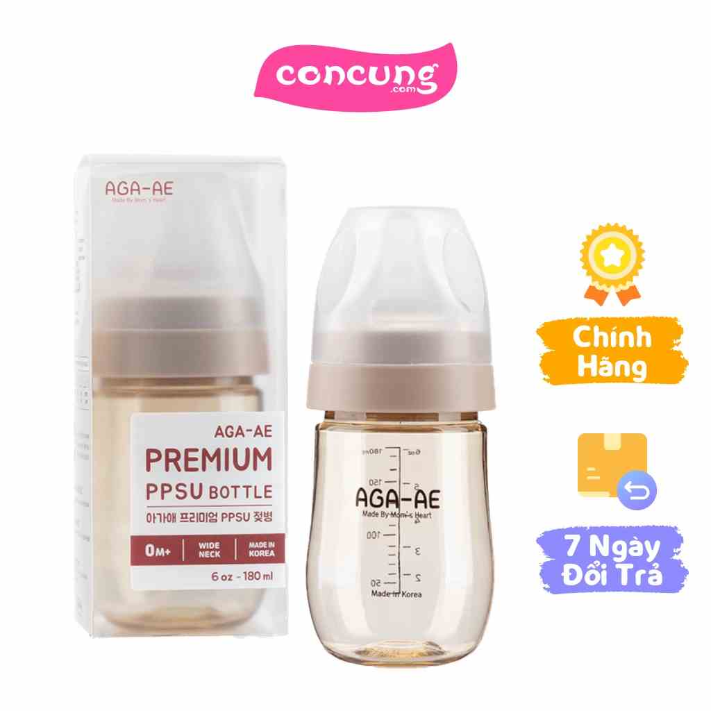 Bình sữa PPSU Aga-ae 180ml (Beige)