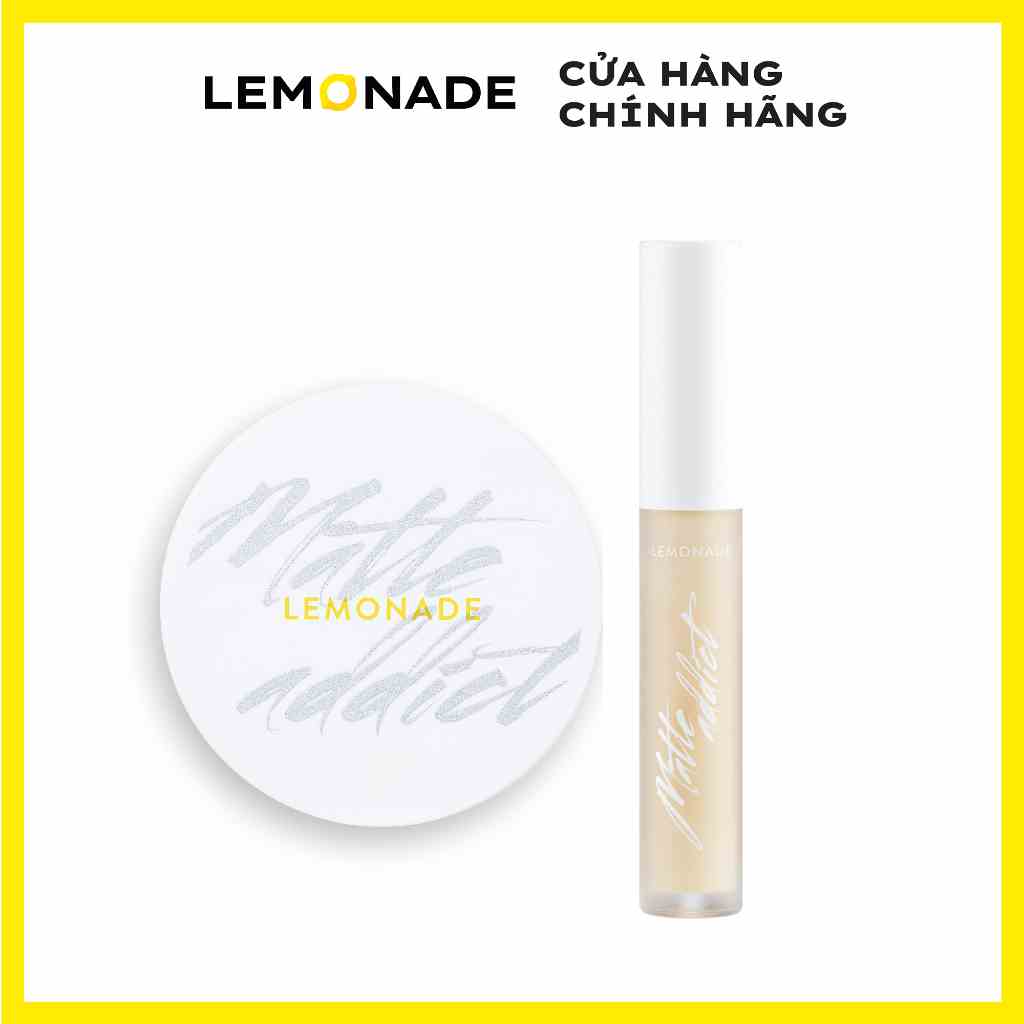 Combo Lemonade Phấn nước Matte Addict Cushion 15g và Kem che khuyết điểm Matte Addict Concealer 3g