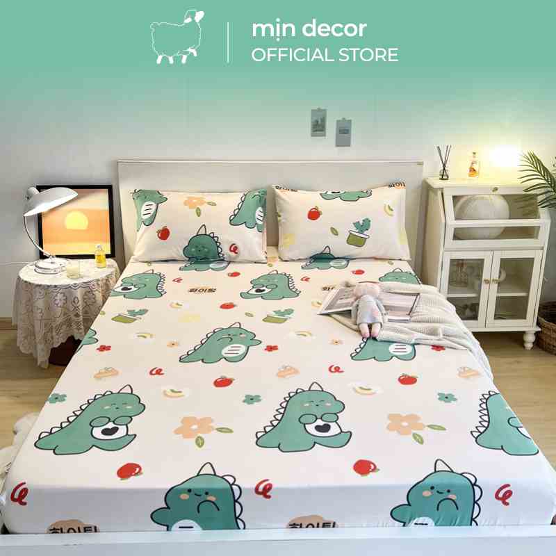 [Mã BMLTA35 giảm đến 35K đơn 99K] Bộ ga gối cotton 3D Mịn Decor mềm mịn mát nhiều họa tiết