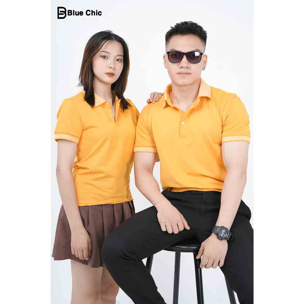 [Mã BMLTB200 giảm đến 100K đơn 499K] Áo Polo nữ BLUECHIC văn phòng màu vàng kiểu dáng trẻ trung, thanh lịch