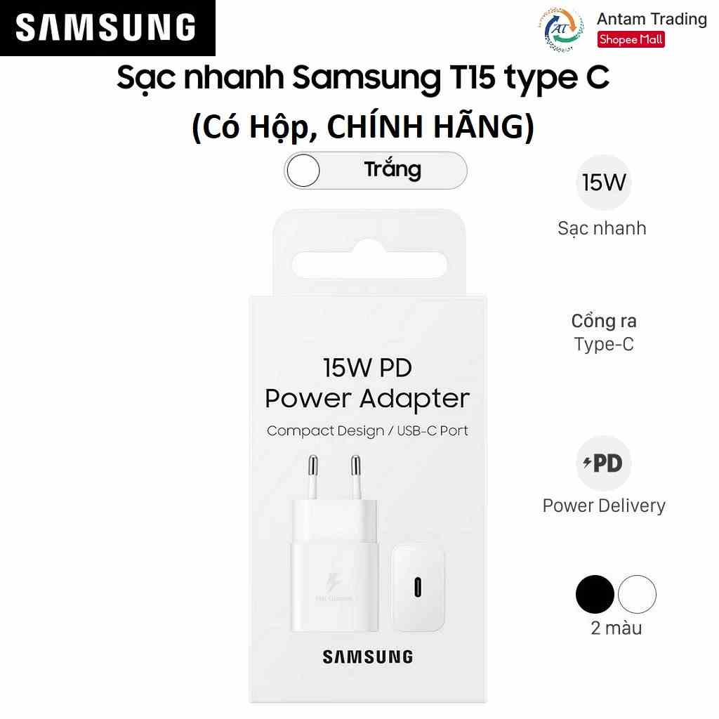 Sạc nhanh Samsung 15W type C (EP-T1510) - Hàng Chính Hãng