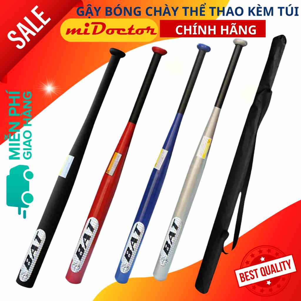 Gậy Bóng Chày Dài 81Cm - 32inch – Chọn Màu - Tặng Kèm Túi Đựng Cao Cấp Chính Hãng miDoctor