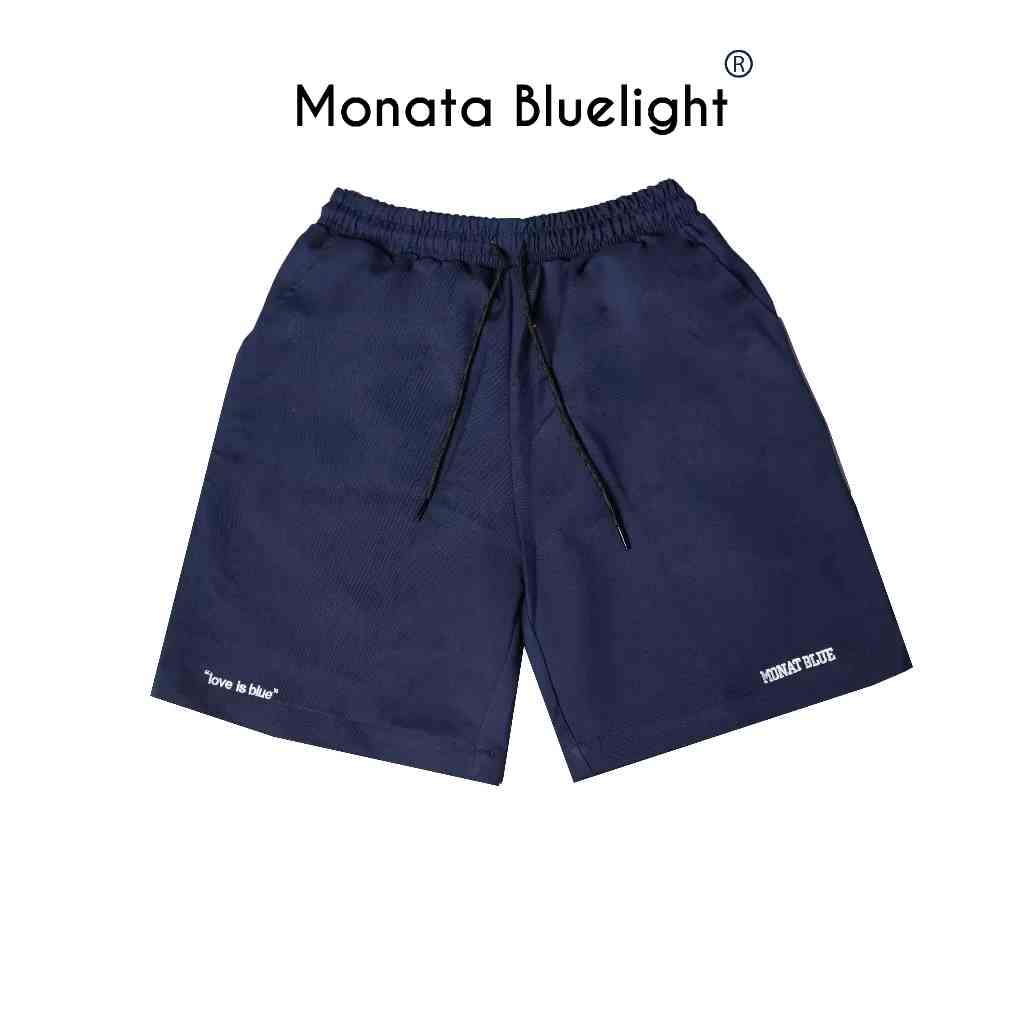 [Mua 2 giảm 7%] MONATA BLUELIGHT Navy - Quần short đùi Kaki mềm co giãn cao cấp unisex