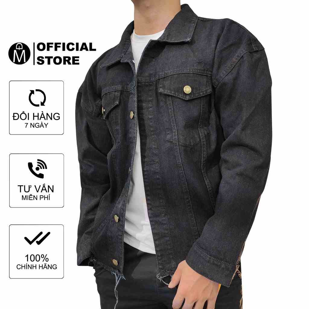 [Mã BMLTA35 giảm đến 35K đơn 99K] Áo Khoác Unisex jean nam Muidoi A261 (Đen) MĐ