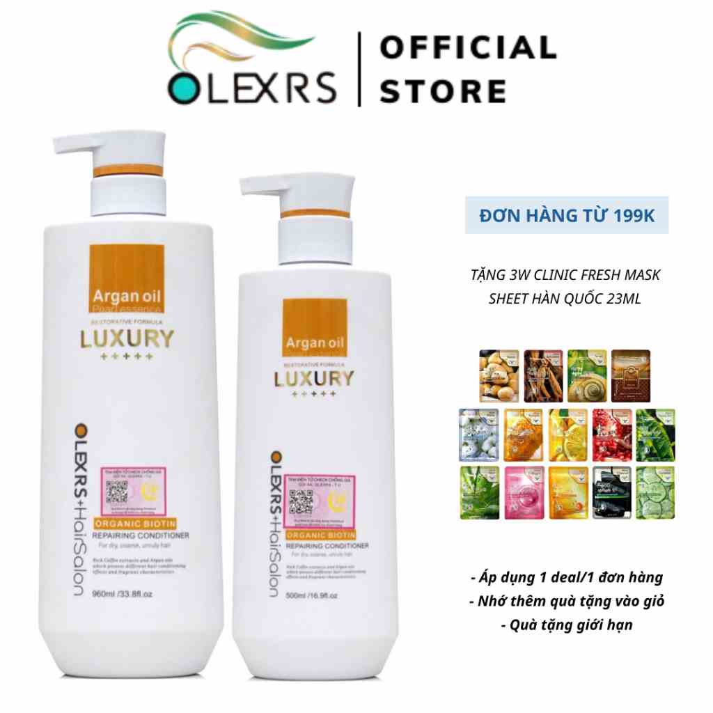 Dầu Xả Phục Hồi, Chống Rụng Tóc Olexrs Hair Salon Luxury 500ml/960ml (Luxury)