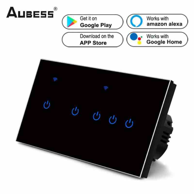 Aubess Wifi Công Tắc Thông Minh Có Đèn Báo Ban Đêm Bảo Vệ Quá Tải Hỗ Trợ Thời Gian Chức Năng Trì Hoãn Điều Khiển Bằng Giọng Nói