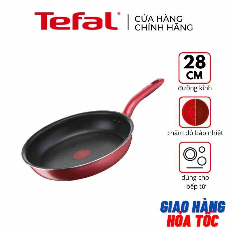 Chảo chiên nhôm 28cm chống dính đế từ Tefal So Chef G1350695 - Hàng chính hãng